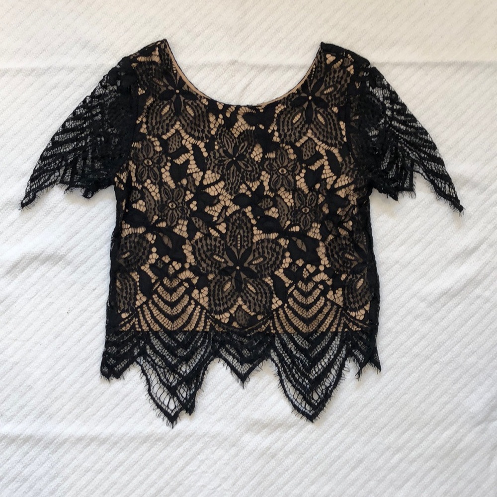 Black lace top